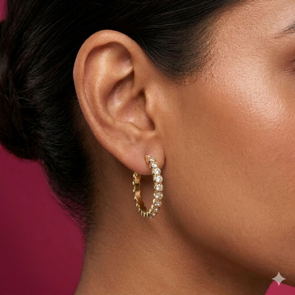 Eternal Sparkle Hoop Earrings - BWAT02