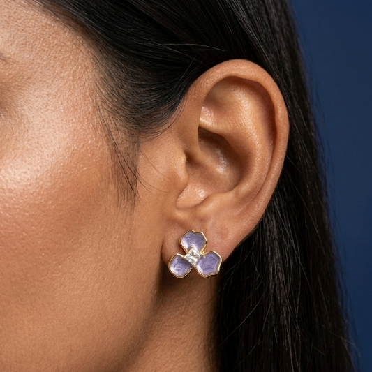 Lilac Bloom Studs - BKAT08