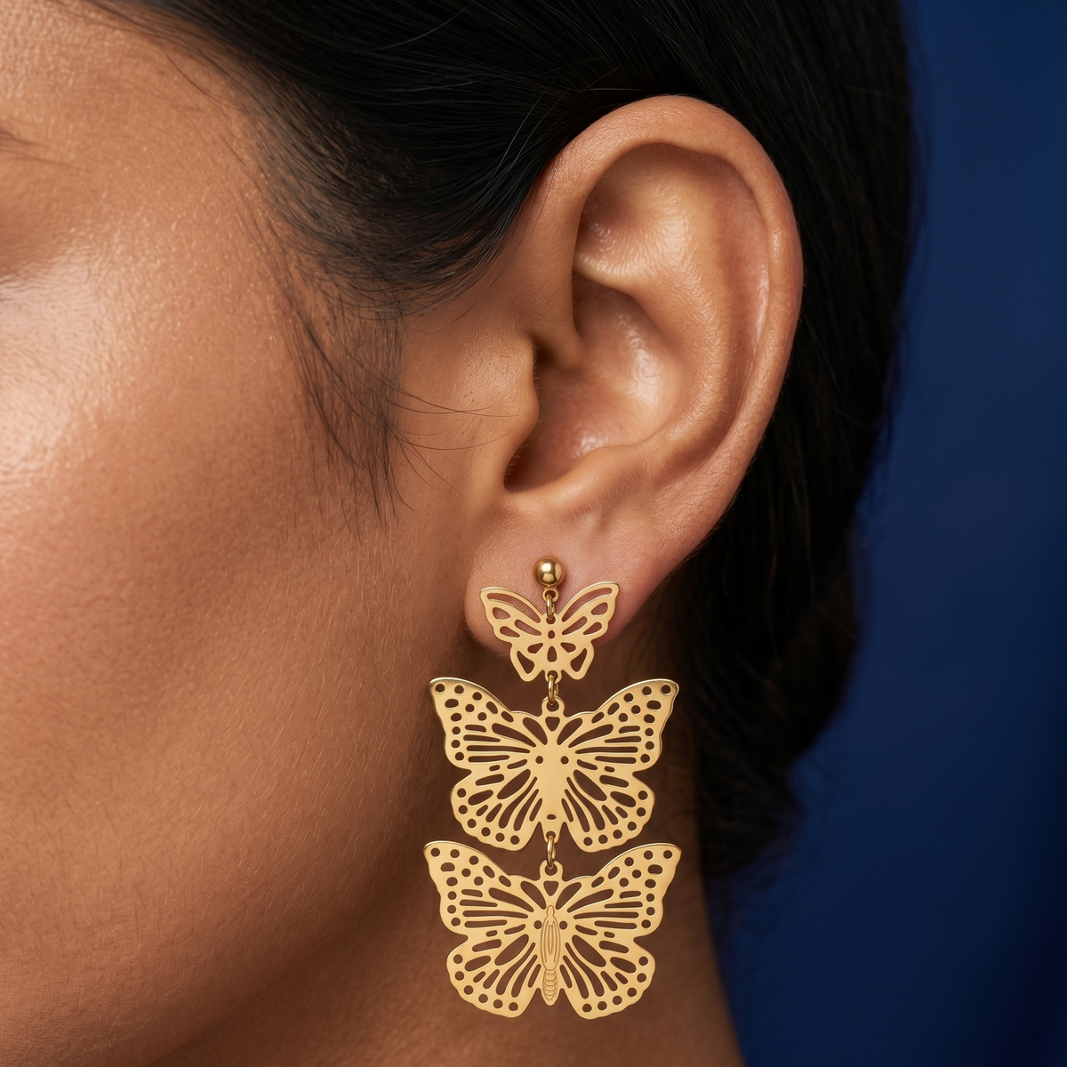 Butterfly Bloom Drop Earrings - BKAT15