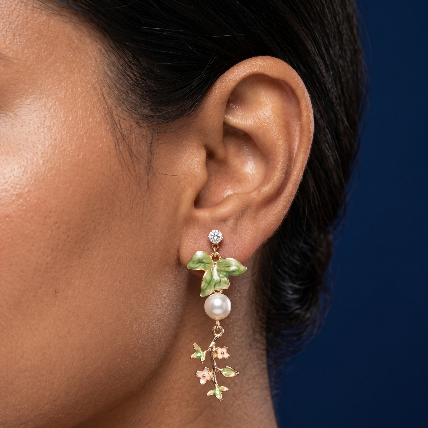 Bloom & Pearl Vine Earrings - BKEN08