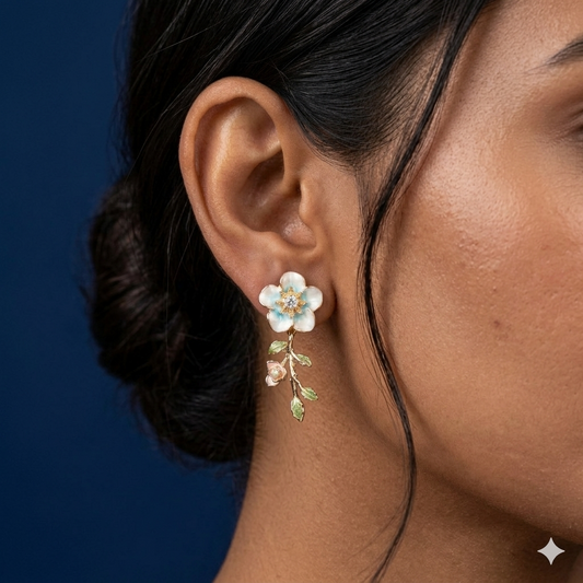 Daisy Vine Drop Earrings - BKEN08