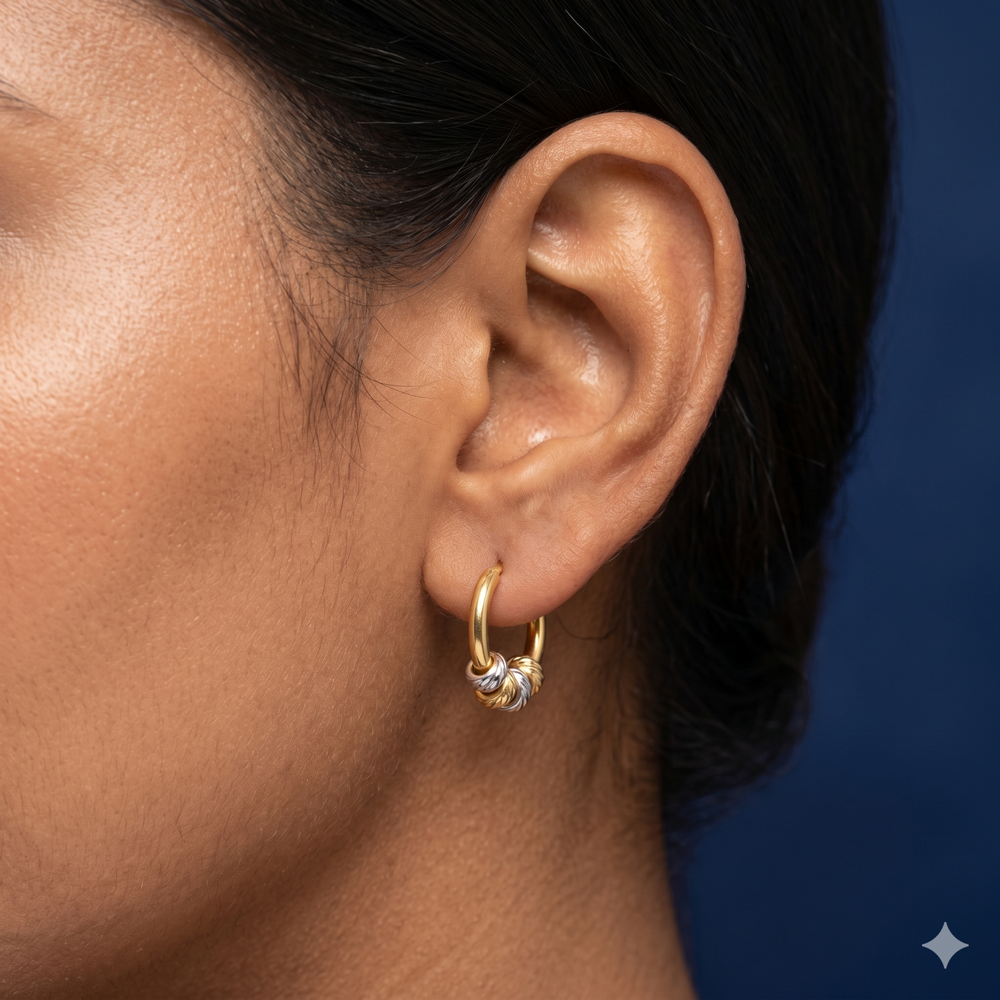Athena Charm Hoops - BKHO01
