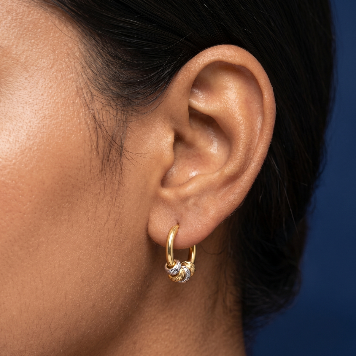 Athena Charm Hoops - BKHO01