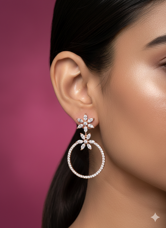 Crystal Bloom Hoop - BWAT01