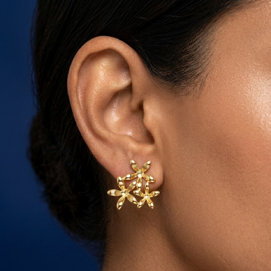 Golden Bloom Earrings - BWAT30