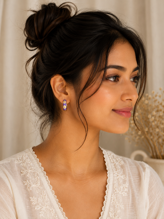 Lilac Bloom Hoops