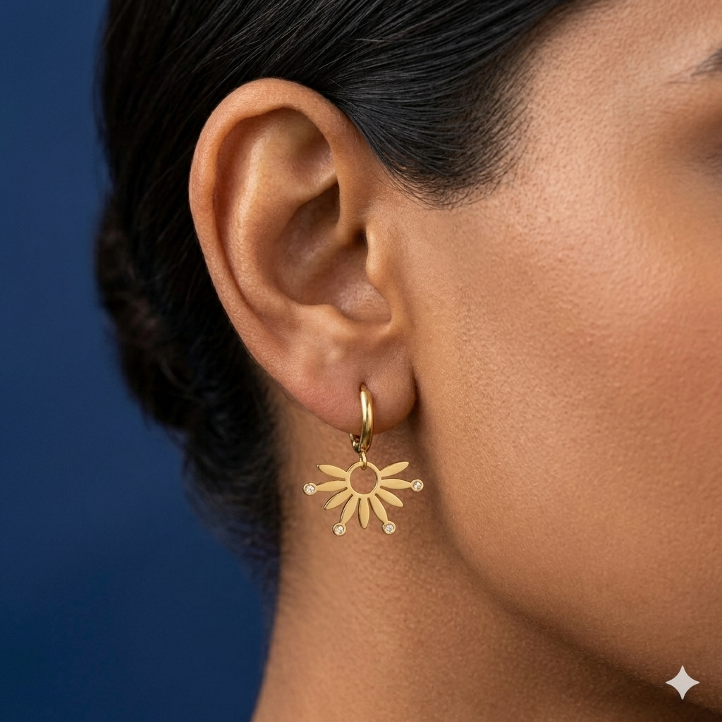 Sunbeam Charm Hoops - DS19
