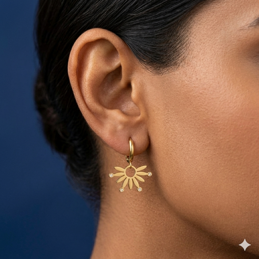 Sunbeam Charm Hoops - DS19