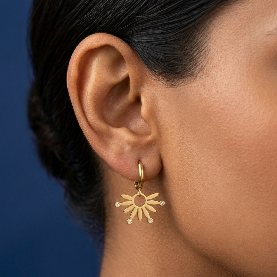 Sunbeam Charm Hoops - DS19