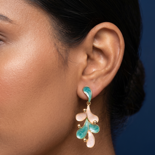 Blush Meadow Drop Earrings - EN03.1