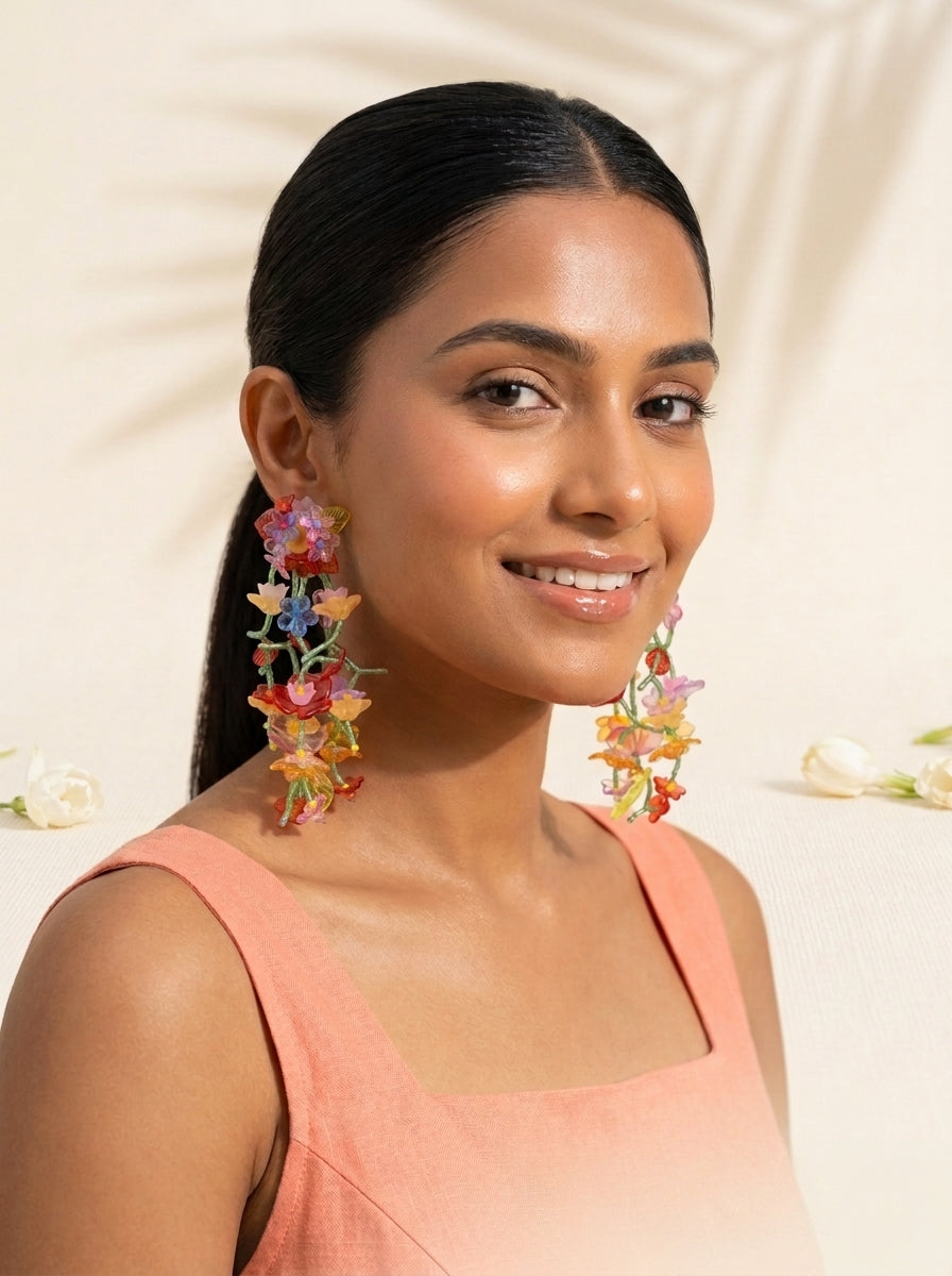 Rainbow Bloom Earrings - SFBD13
