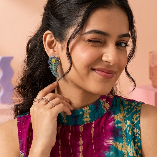 Peacock Charm Earrings