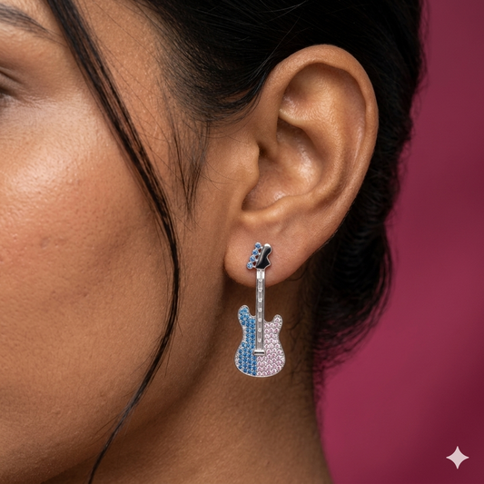 Melody Spark Guitar Earrings