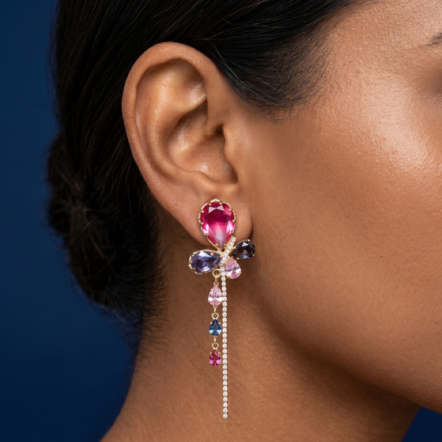 Multi Bloom Cascade Earrings - SFSS02.2