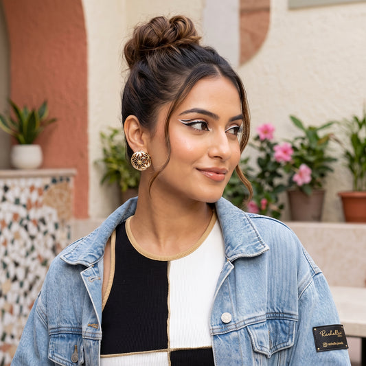 Luna Floral Filigree Studs