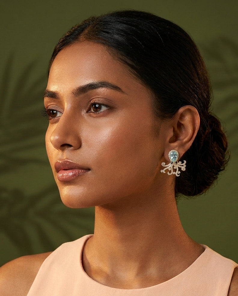 Ocean Pearl Octopus Earrings