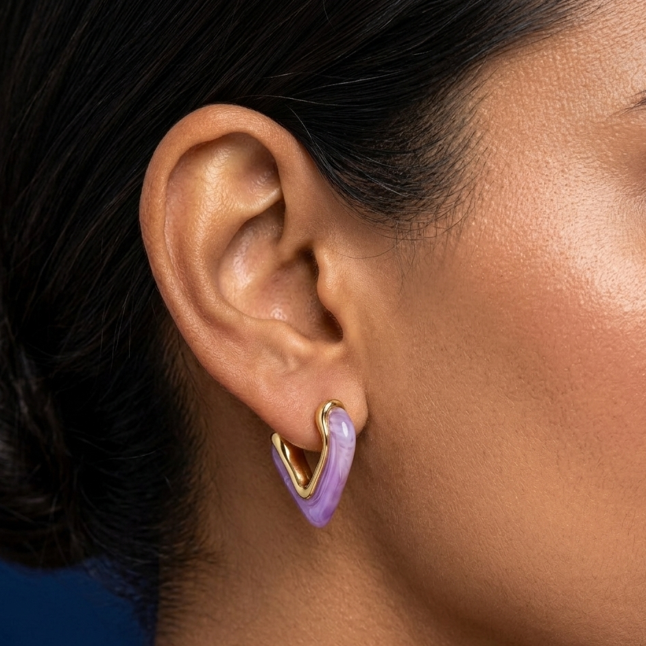 Lilac Glow Hoops - MNSS12