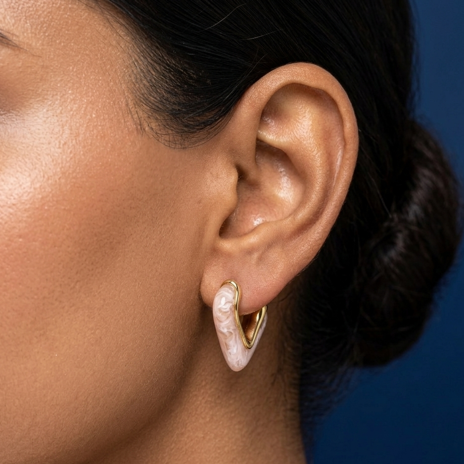 Blush Aura Hoops