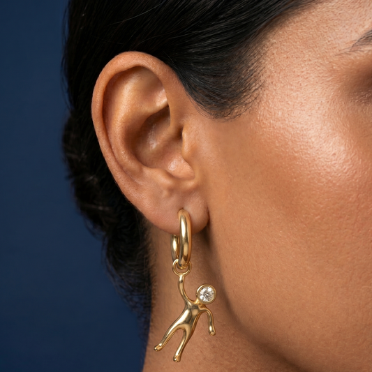 Golden Silhouette Earrings - QY01
