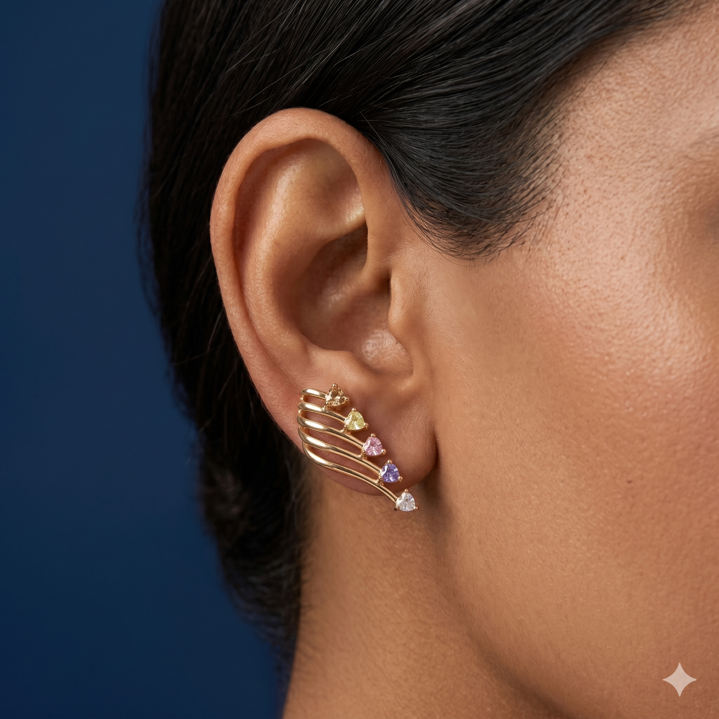 Rainbow Heart Luxe Earrings - SFAT12