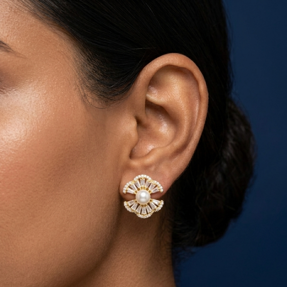Sunray Pearl Studs - SFPW05