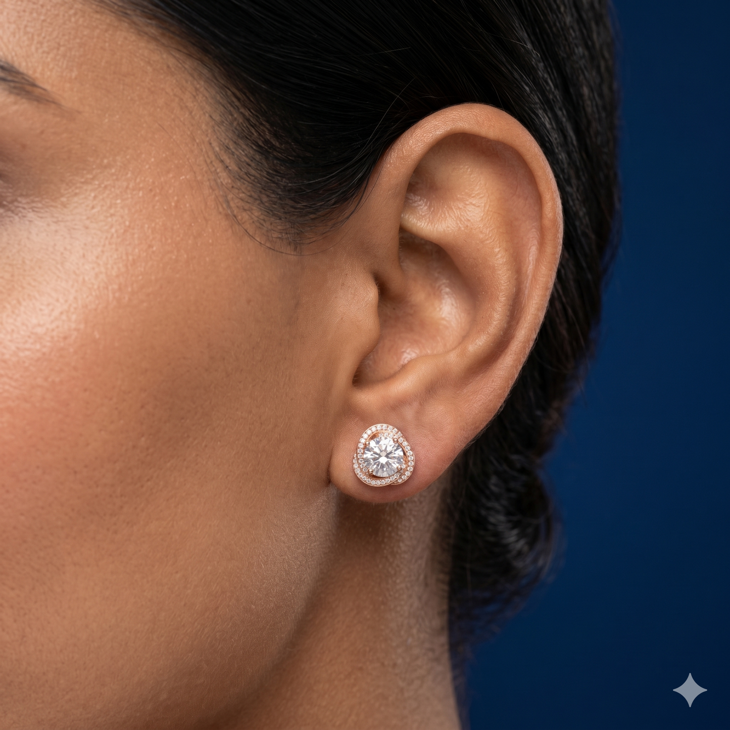 Crystal Halo Stud Earrings - SFPW14