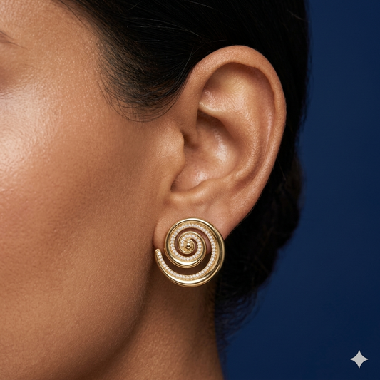 Infinity Swirl Sparkle Studs - SFPW28