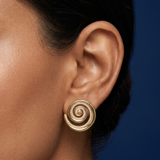 Infinity Swirl Sparkle Studs - SFPW28