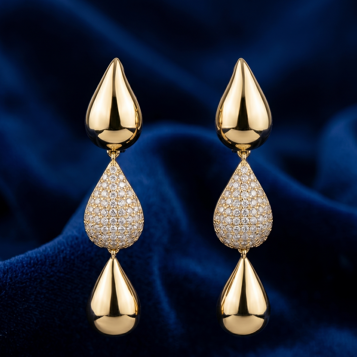 Regal Glow Drop Earrings - SPFW34