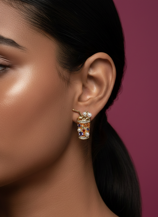 Sparkle Soda Cup Earrings - SFSS14