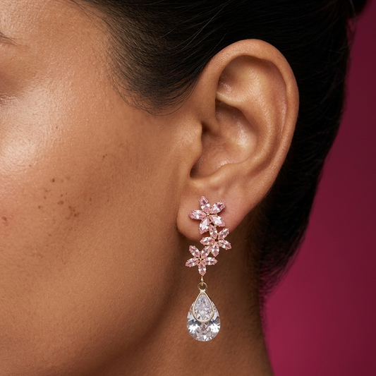 Blush Blossom Drop Earrings - SFSS18