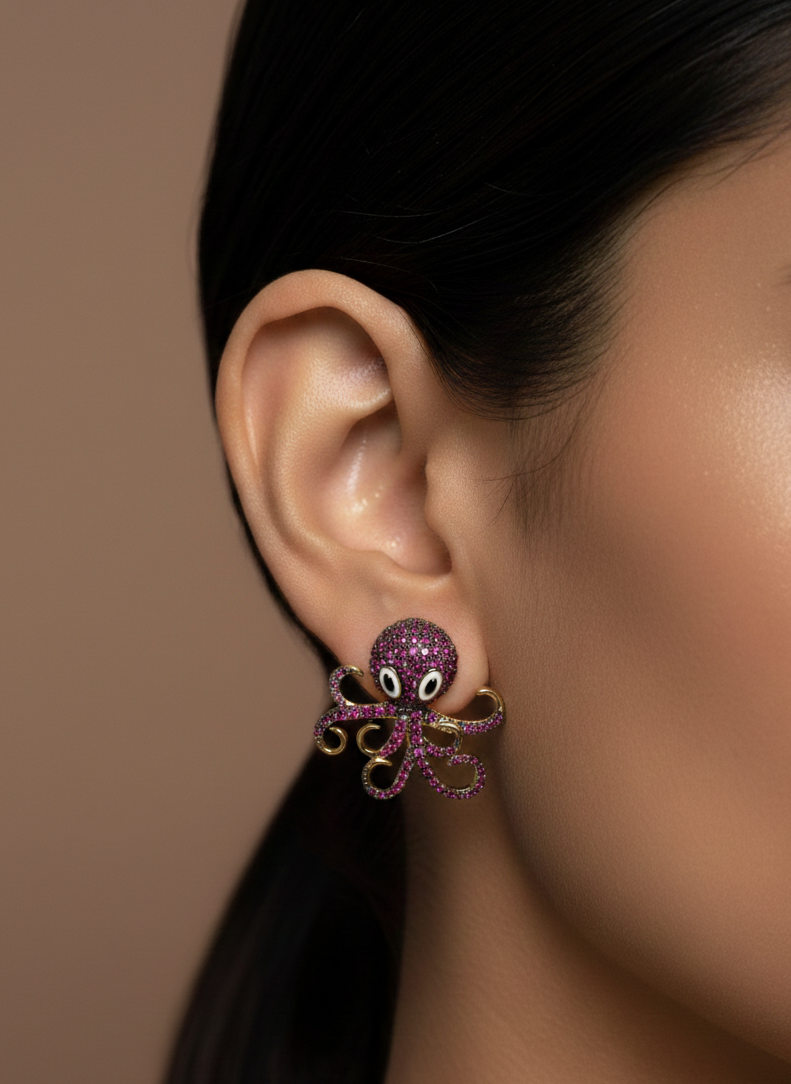 Pink Sparkle Octopus
