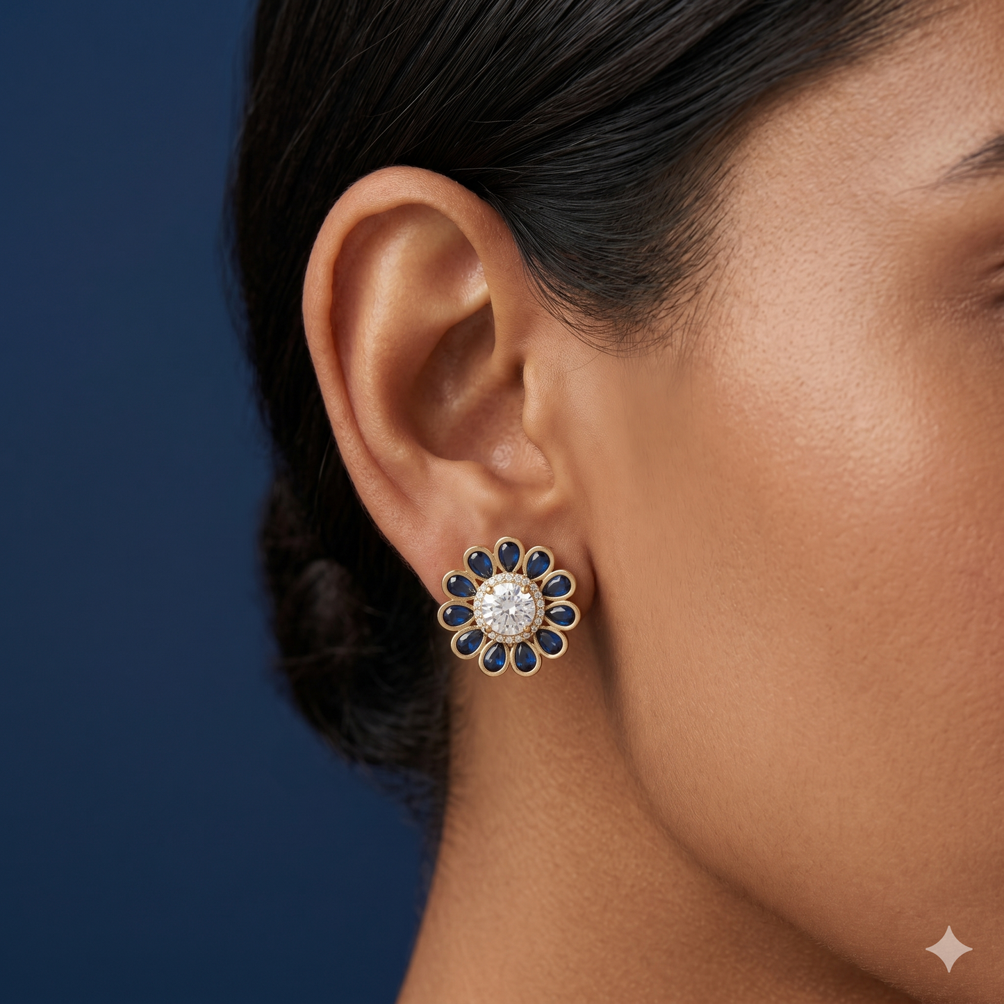 Sapphire Bloom Studs - ST21.1
