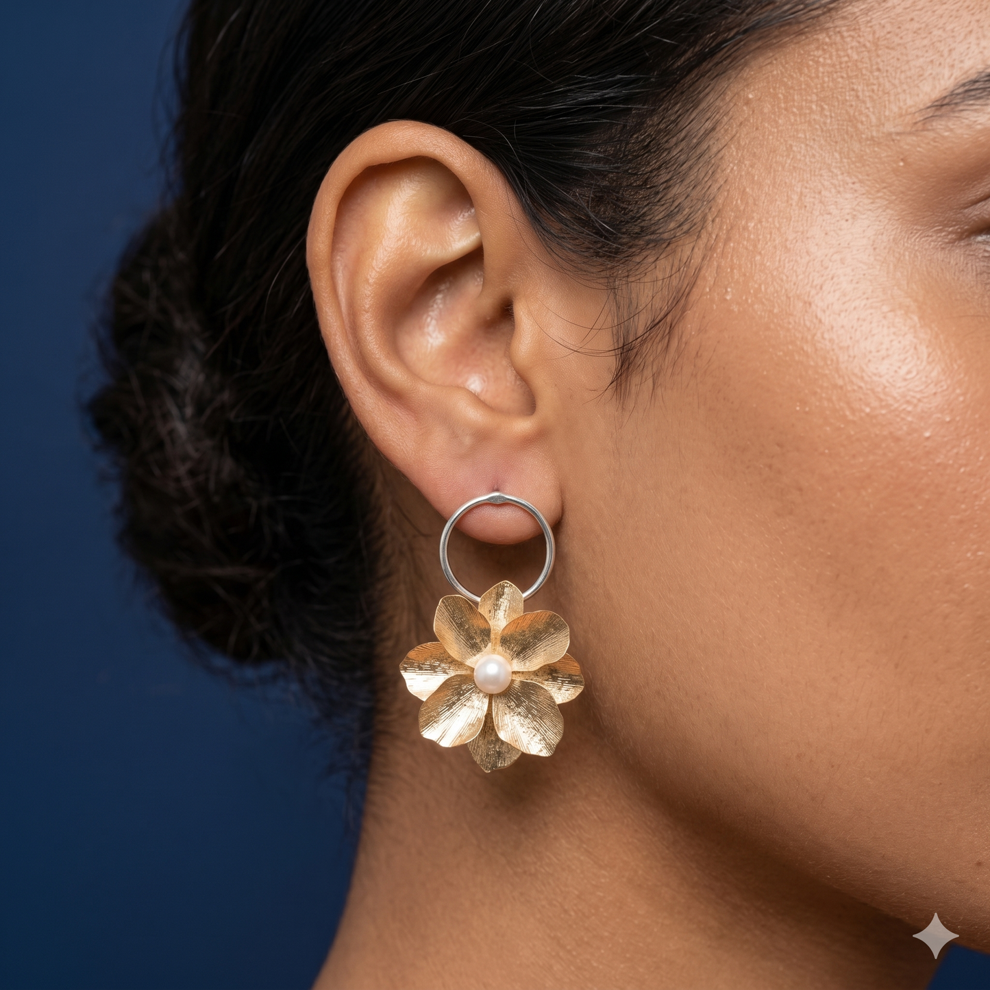Rosette Hoop Earrings - TY10