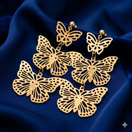 Butterfly Bloom Drop Earrings - BKAT15