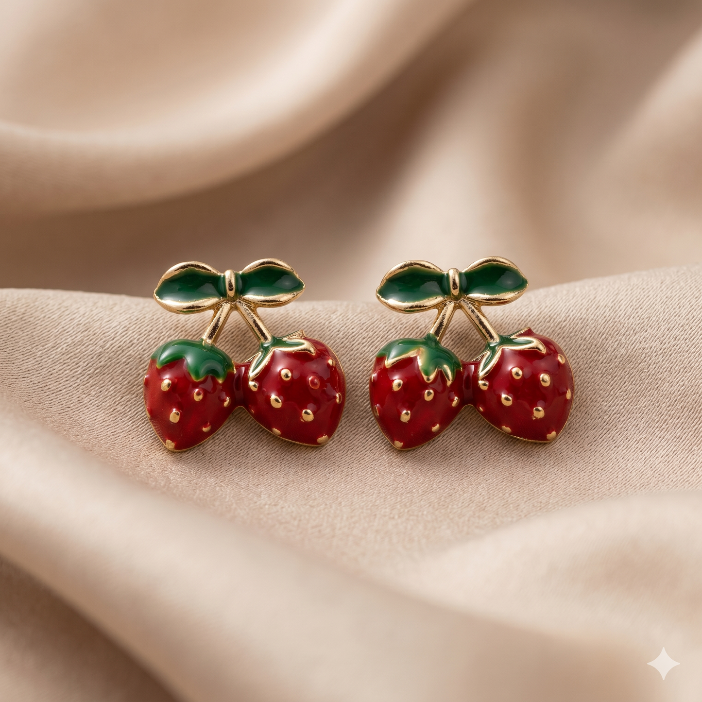 Cherry Charm Mini Studs - BKAT22