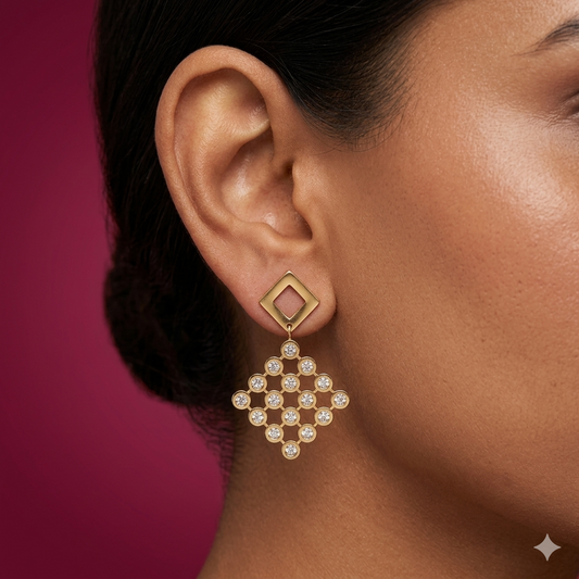 Golden Grid Luxe Drops - BKAT40