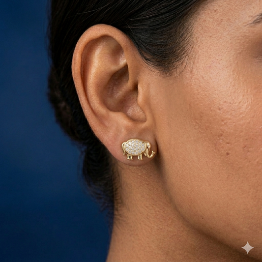Lucky Charm Elephant Studs - BKAT41