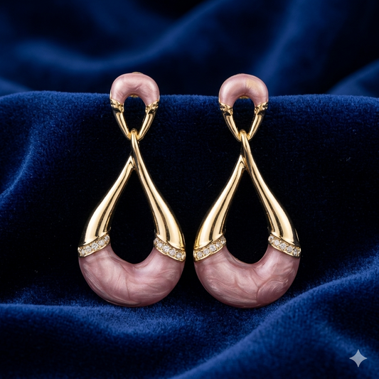 Modern Rosé Drop Earrings - BKEN01