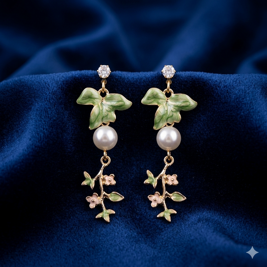 Bloom & Pearl Vine Earrings - BKEN08