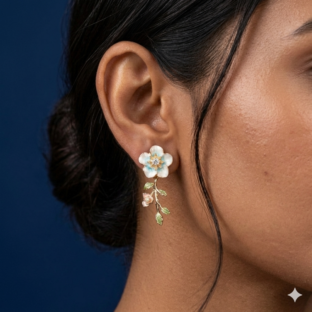 Daisy Vine Drop Earrings - BKEN08