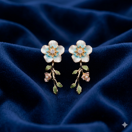 Daisy Vine Drop Earrings - BKEN08