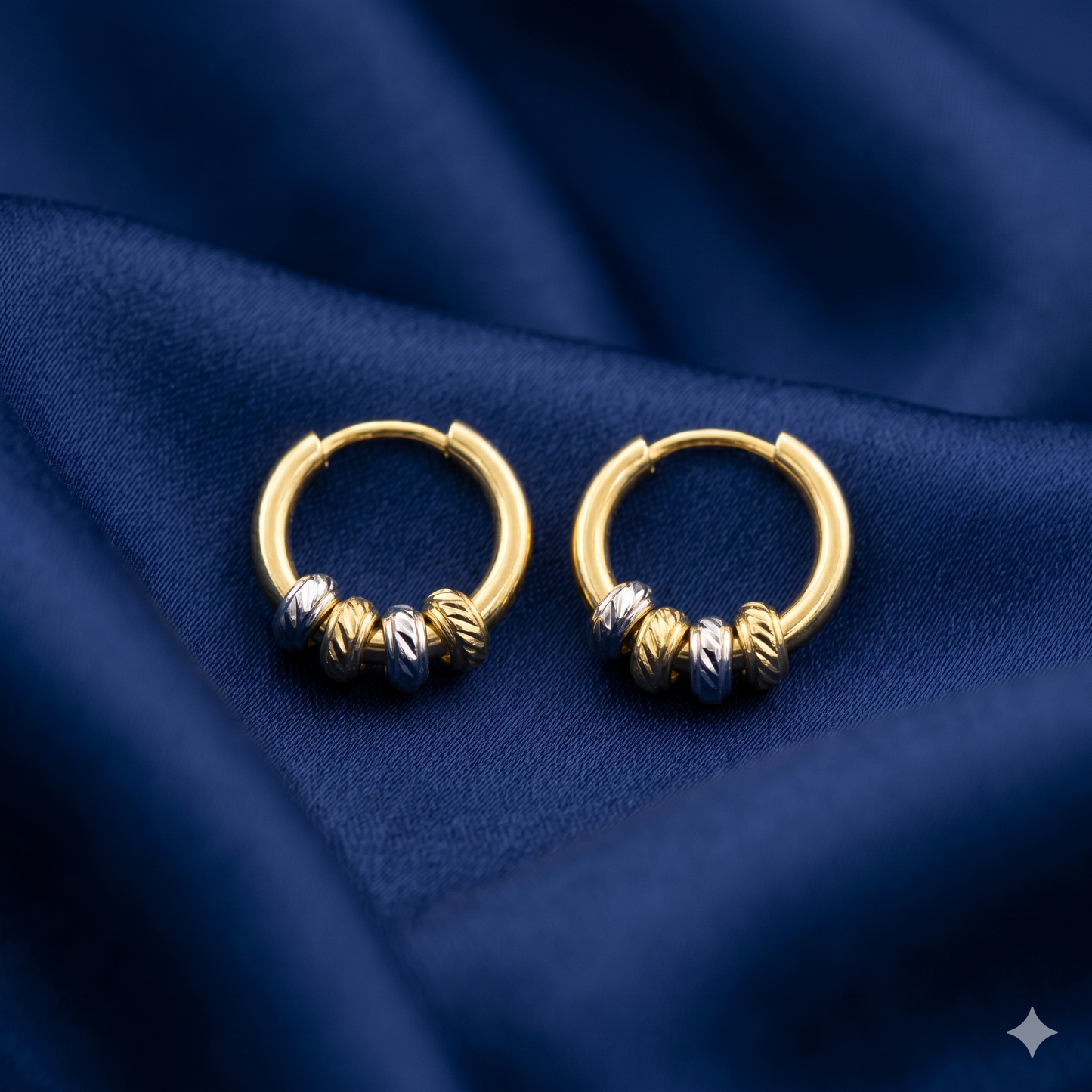 Athena Charm Hoops - BKHO01