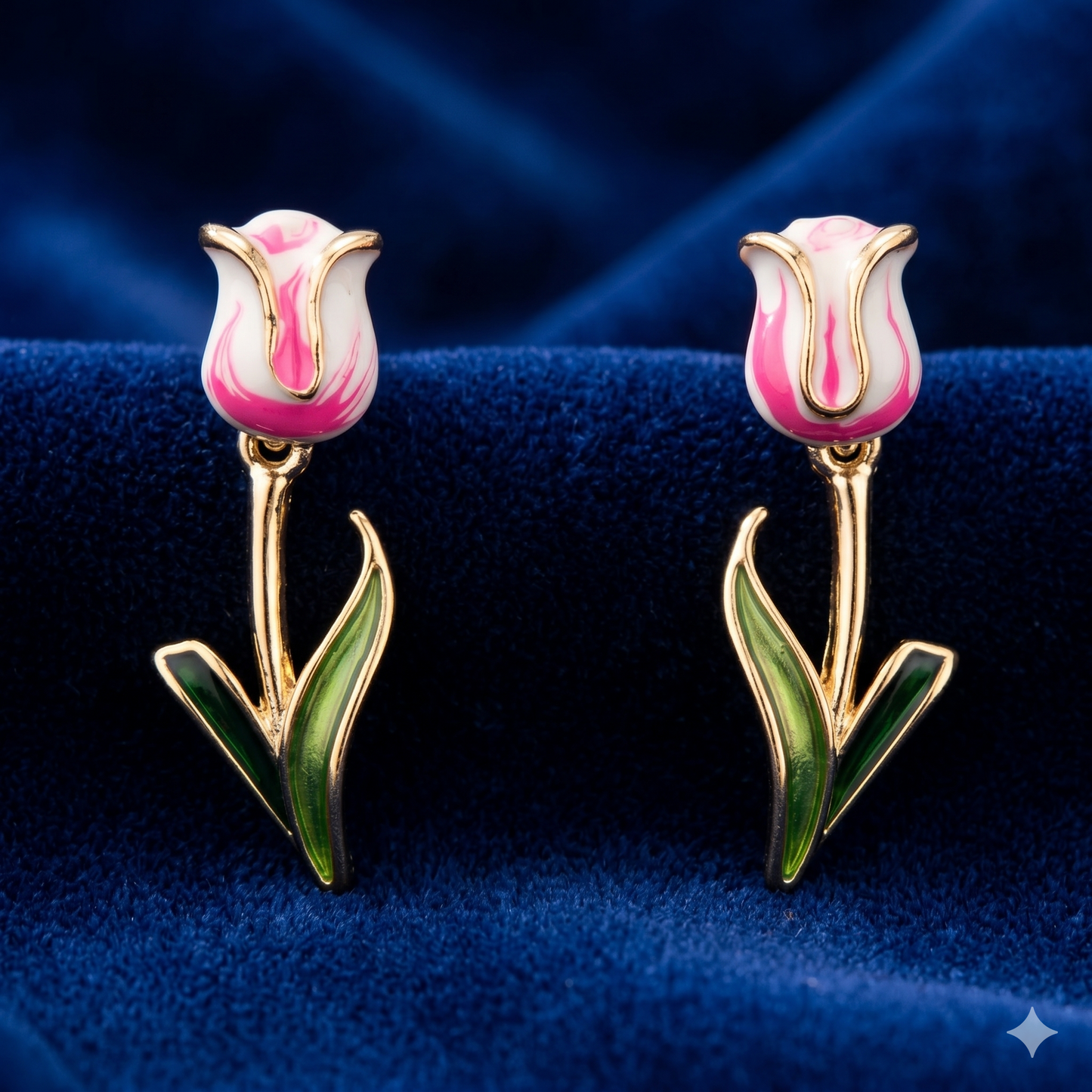 Blush Tulip Charm Earrings - BWAT05