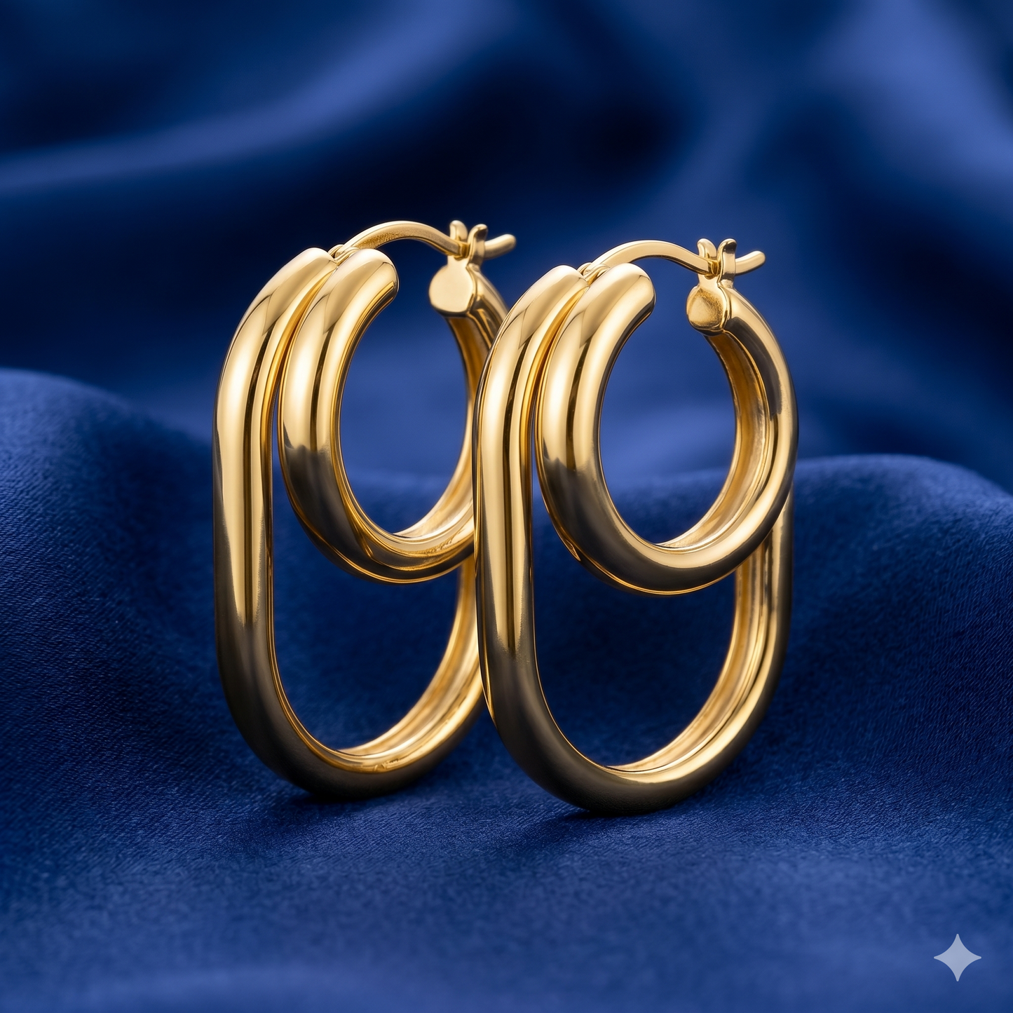 Twin Ring Statement Hoops - BWAT18