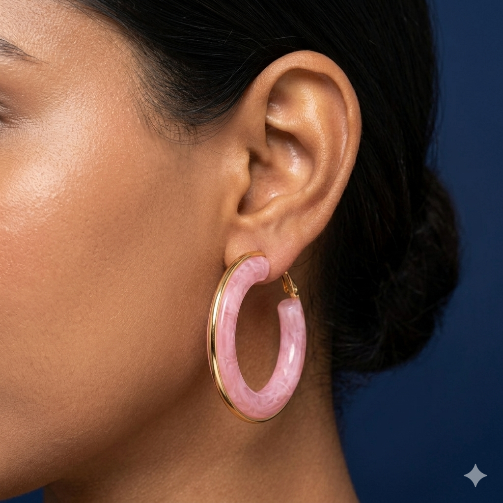 Luna Blush Hoops - BWAT25