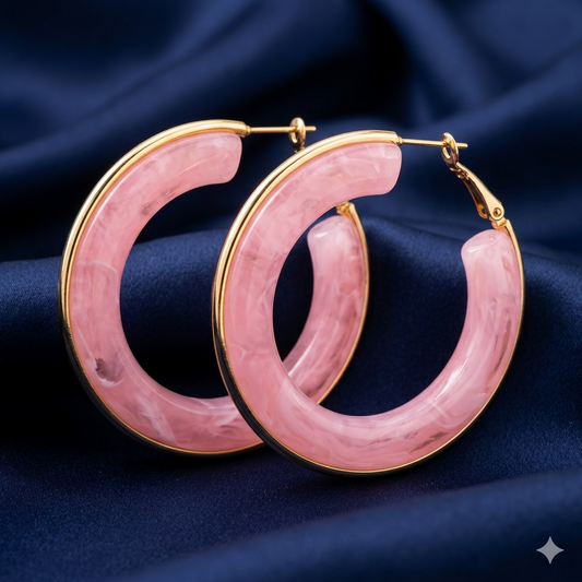 Luna Blush Hoops - BWAT25