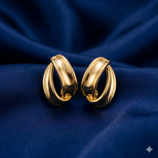 Golden Duo Hoop Earrings - BWAT29