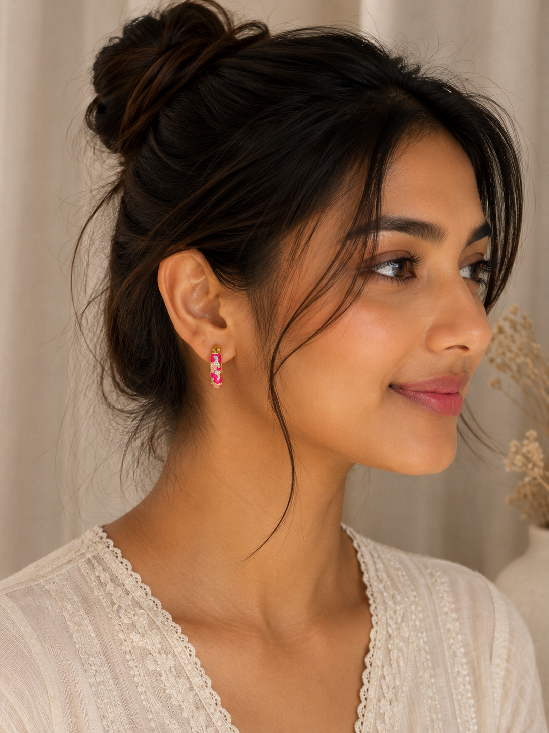 Sakura Bloom Hoops