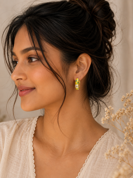 Daisy Bloom Hoops